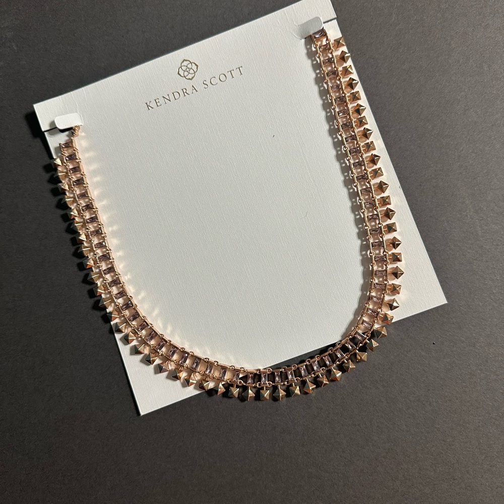 NWT Kendra Scott Oscar Rose Gold Choker Necklace - Picture 7 of 10